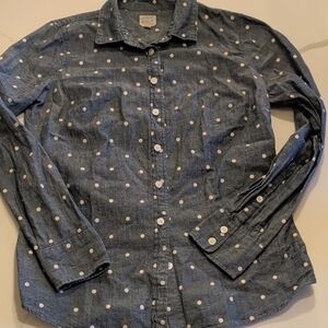 J. Crew Navy Polka Dot Men's Shirt